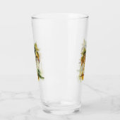 Palmen in grünen und gelben Aquarelltropen Glas (Links)