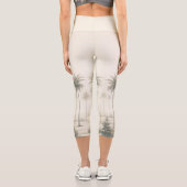 Palmen in Miami "Just Another Day in Paradise" Capri Leggings (Rückseite)