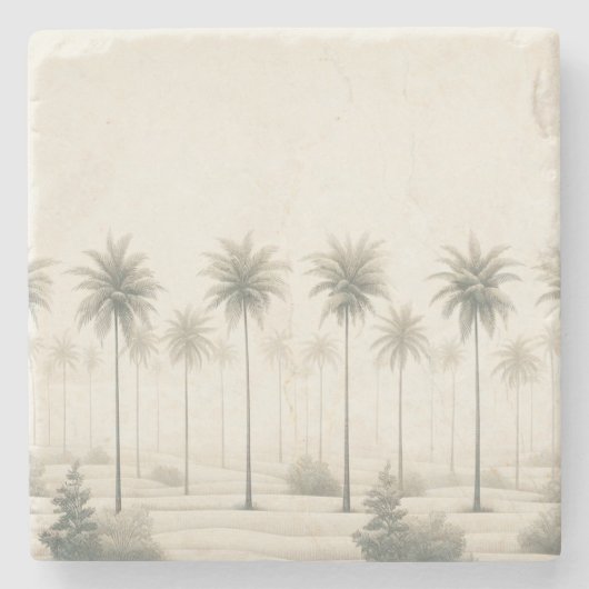 Palmen in Miami Steinuntersetzer (Vorderseite)
