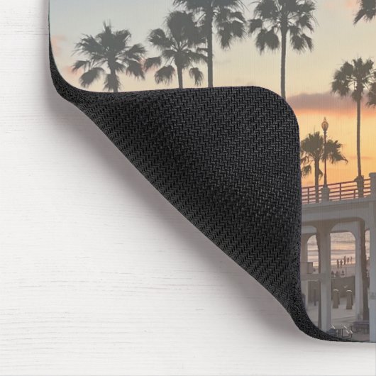 Palmen in Orange Sunset Oceanside California Mousepad (Ecke)