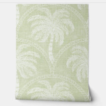 Palmen in Pastellgrün Bogen-Motiven Texturiert