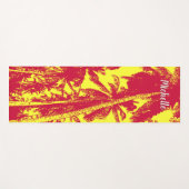Palmen in rotem und gelbem Posterdesign Yogamatte (Vorderseite (Horizontal))