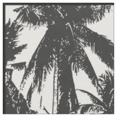 Palmen in Schwarz-Weiß-Silhouette Stoff (Nahaufnahme)