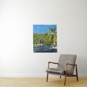 Palmen in Zihuatanejo, Mexiko Wandteppich