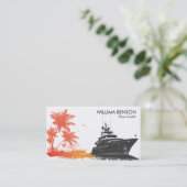 Palmen | Kreuzfahrtschiff Visitenkarte (Stehend Vorderseite)