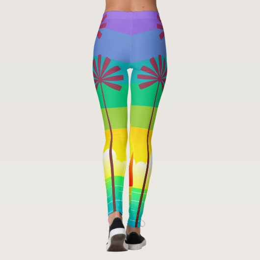Palmen Leggings (Rückseite)