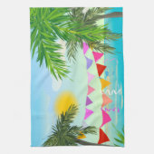 Palmen mit Bejagung und Sonnenhandtuch Küchentuch (Vertikal)