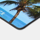 Palmen mit Blick auf den Strand oder Ihr Foto Schreibtischunterlage (Ecke)