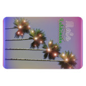 Palmen mit Lichtern Mele Kalikimaka Magnet (Horizontal)