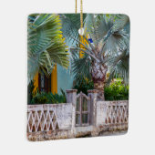 Palmen mit rustikalem Tor | Mexiko-Keramik Keramikornament (Rechts)
