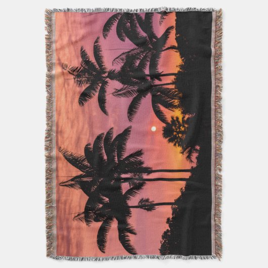 Palmen mit Silhouette, Hawaii Decke (Vorderseite Vertikal)