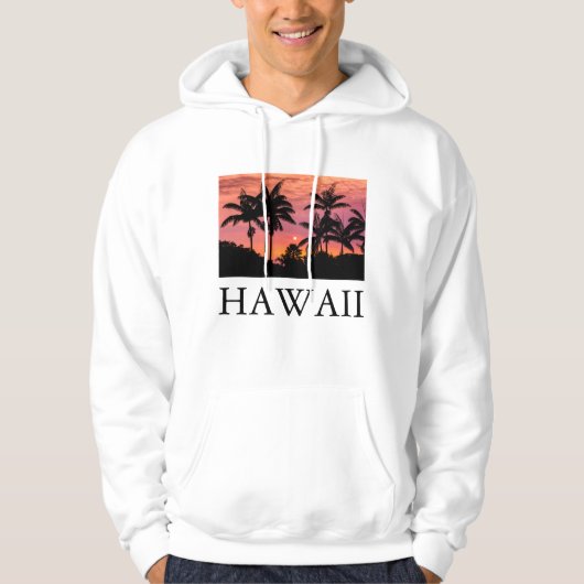 Palmen mit Silhouette, Hawaii Hoodie (Vorderseite)