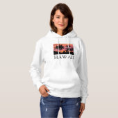 Palmen mit Silhouette, Hawaii Hoodie (Vorne ganz)