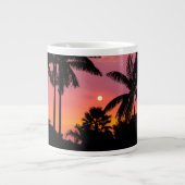 Palmen mit Silhouette, Hawaii Jumbo-Tasse (Vorderseite)