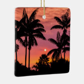 Palmen mit Silhouette, Hawaii Keramikornament (Rechts)