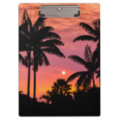 Palmen mit Silhouette, Hawaii Klemmbrett (Vorderseite)