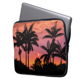 Palmen mit Silhouette, Hawaii Laptopschutzhülle (Vorderseite Links)
