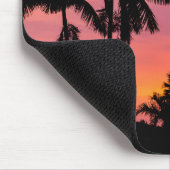 Palmen mit Silhouette, Hawaii Mousepad (Ecke)