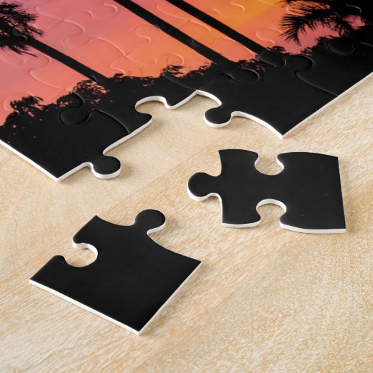 Palmen mit Silhouette, Hawaii Puzzle (Seite)
