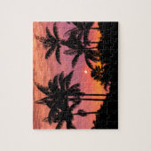 Palmen mit Silhouette, Hawaii Puzzle (Vertikal)