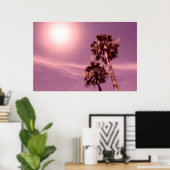Palmen mit Sonne Poster (Heimbüro)