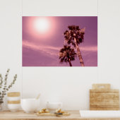 Palmen mit Sonne Poster (Küche)
