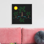 Palmen mit sonniger Leinwand Kunst (Insitu (Wohnzimmer))