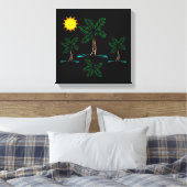 Palmen mit sonniger Leinwand Kunst (Insitu (Schlafzimmer))