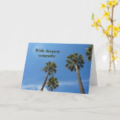 Palmen - mit tiefstem Beileid Karte (Gelbe Blume)