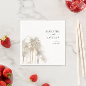 Palmen Moderne Minimalistische Hochzeit Serviette (Beispiel)