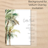 Palmen Moderne Vellum Hintergrundhochzeit