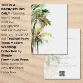 Palmen Moderne Vellum Hintergrundhochzeit Einladung