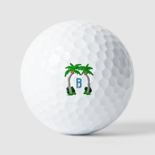 Palmen-Monogramm  Golfball (Vorderseite)