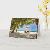 Palmen | Moody Sky Karte (Gelbe Blume)