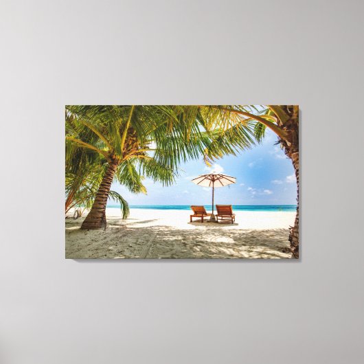 Palmen | Moody Sky Leinwanddruck (Vorderseite)