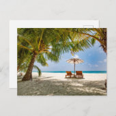 Palmen | Moody Sky Postkarte (Vorne/Hinten)