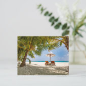 Palmen | Moody Sky Postkarte (Stehend Vorderseite)