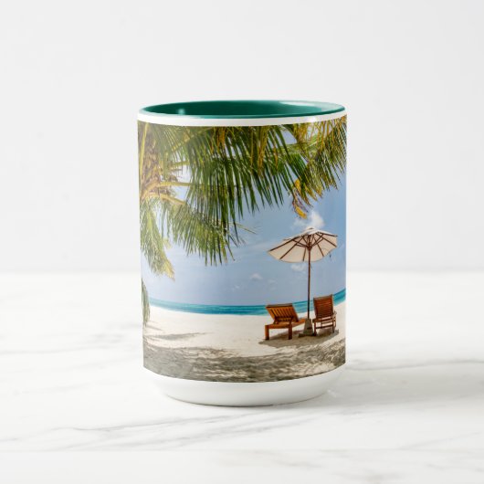 Palmen | Moody Sky Tasse (Zentrum)