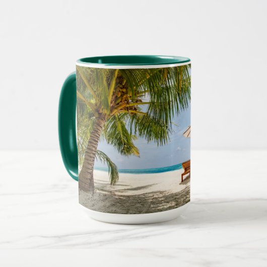 Palmen | Moody Sky Tasse (Vorderseite Links)