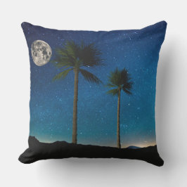 Palmen nachts kissen