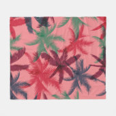 Palmen nahtloses Muster Fleecedecke (Vorderseite (Horizontal))