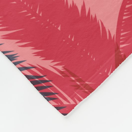 Palmen nahtloses Muster Fleecedecke (Ecke)