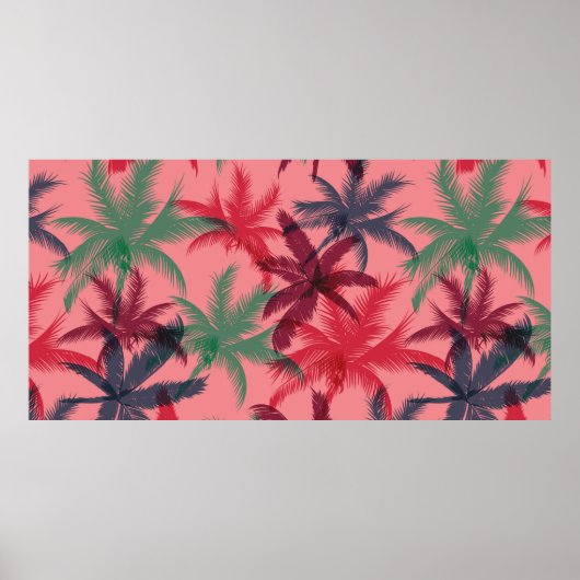 Palmen nahtloses Muster Poster (Vorne)