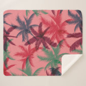 Palmen nahtloses Muster Sherpadecke (Vorderseite (Horizontal))