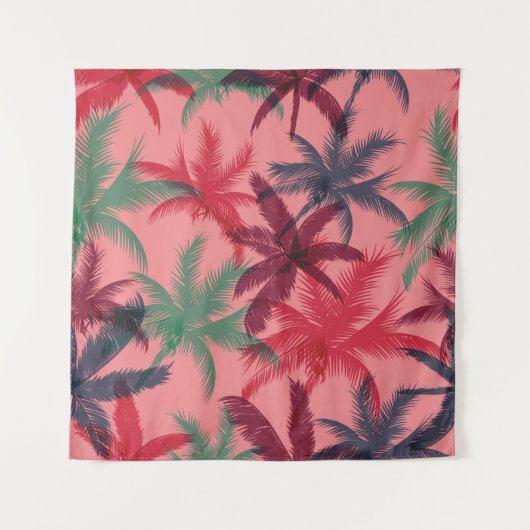 Palmen nahtloses Muster Wandteppich (Vorderseite)