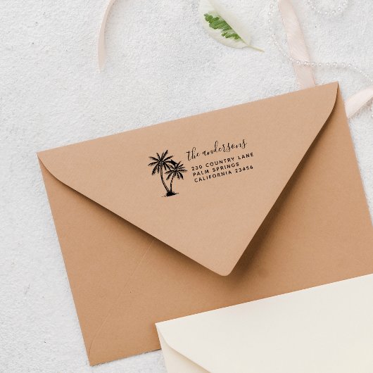 Palmen | Name und Rücksendeadresse der Skriptfamil Permastempel