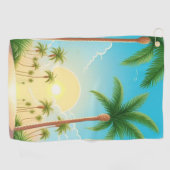Palmen Natur Golfhandtuch (Horizontal)