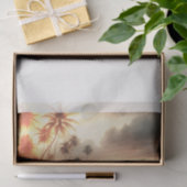 Palmen & Orange Sunset Beach Hochzeit Seidenpapier (Geschenk)