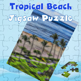 Palmen Ozean Blick Hawaiianische Urlaub Puzzle