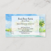 *~* Palmen-Ozean-Kunst-Strand-Eigenschaften-Mieten Visitenkarte (Rückseite)